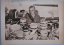 Image of Barbara Kaster working with Arctic film reels, "Green Seas, White Ice"